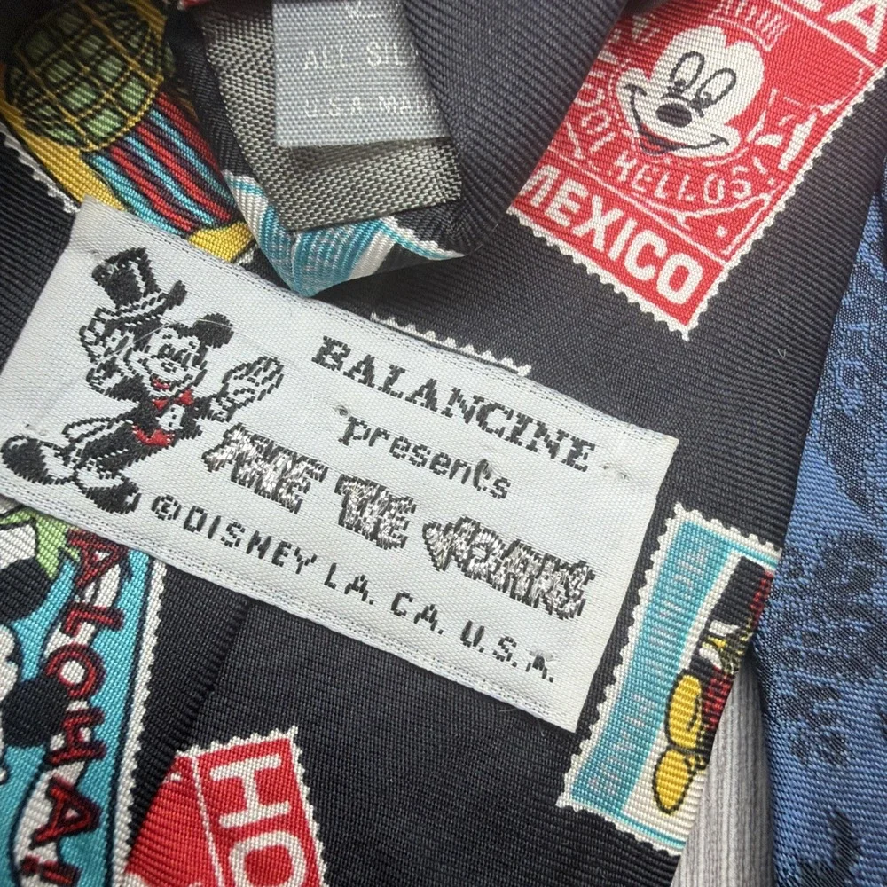 Vintage Disney Silk Tie Lot Mickey Mouse 3 Mens Neckties Designer‎ USA